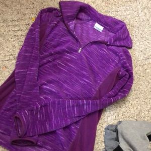 Half zip sweat shirt